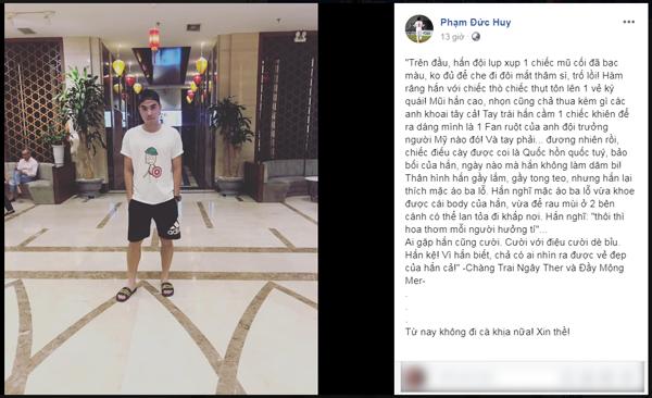 Đức Huy đăng ảnh gợi đòn nhưng tự nhận mình bánh bèo và hứa không đi cà khịa nữa-1