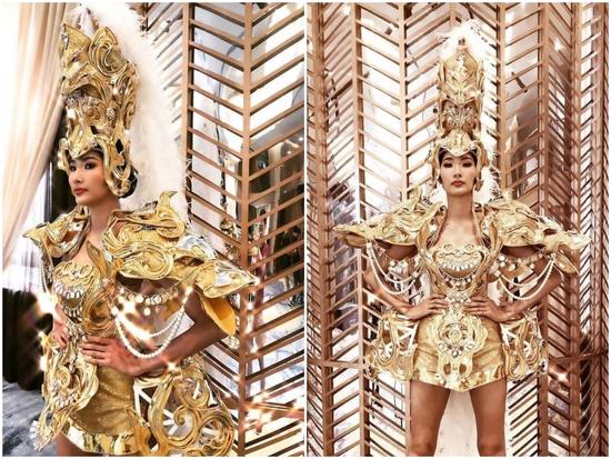 Hoàng Thùy lộ ảnh mặc trang phục dân tộc thi Miss Universe 2019 nhưng hình như có gì đó sai sai?