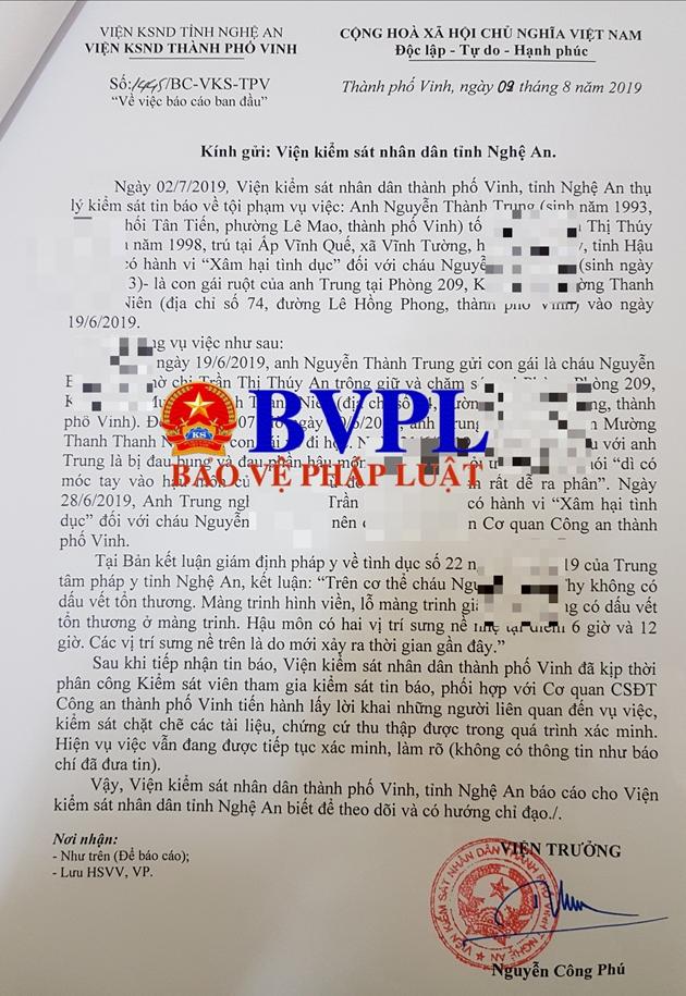 Diễn biến bất ngờ và phức tạp vụ bé gái 6 tuổi nghi bị bạn bố cưỡng hiếp tập thể trong khách sạn ở Nghệ An-1