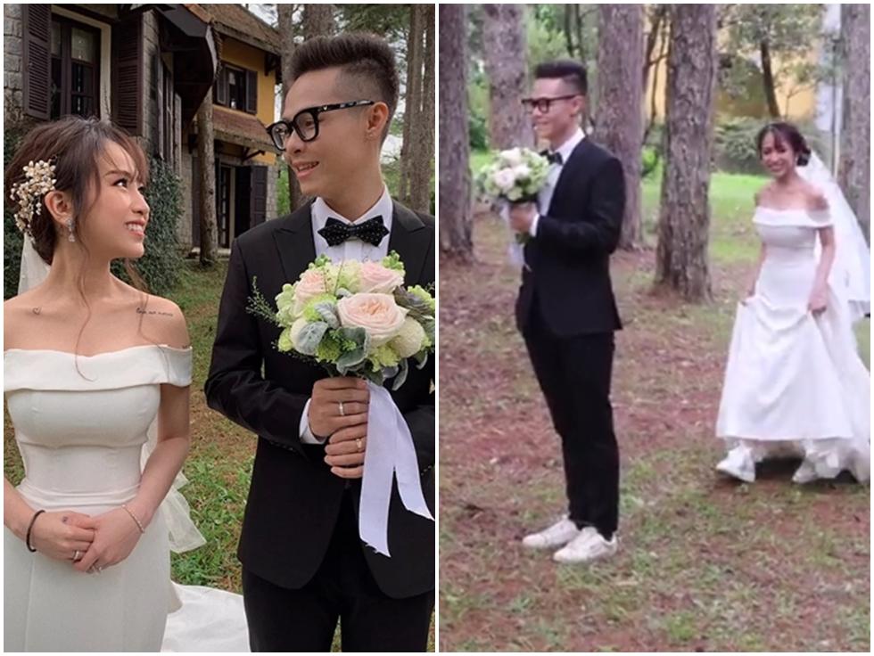 Không cá tính như khi chụp với siêu xe, con gái Minh Nhựa sexy hết nấc với váy cưới khoe vòng 1 cực khủng-12