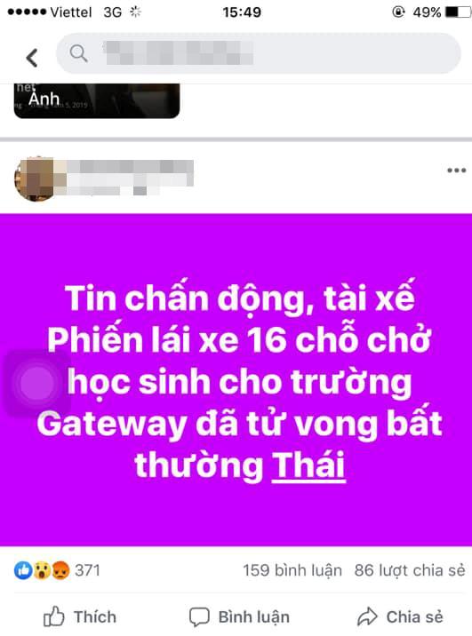 Người tung tin tài xế trường Gateway tử vong có thể bị xử lý hình sự?-3