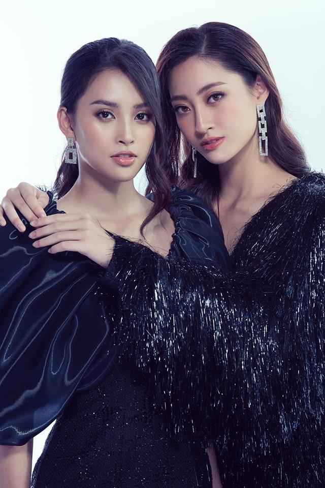 Trần Tiểu Vy, Lương Thùy Linh mặc đầm xẻ sâu đụng hàng Tóc Tiên và Mâu Thủy nhưng không mạnh dạn khoe vòng 1 như đàn chị-1