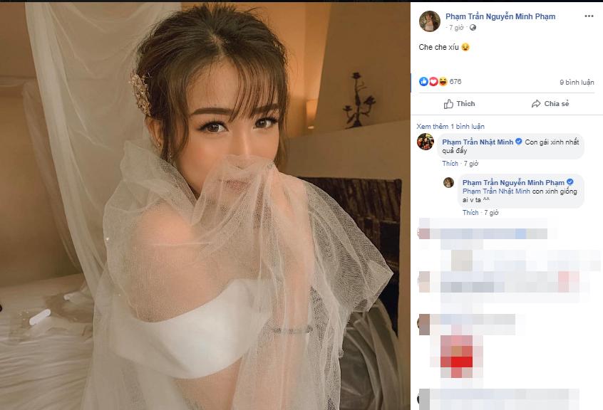 Con gái 20 tuổi của Minh Nhựa khoe ảnh mặc váy cô dâu, ông bố đại gia vào bình luận bất ngờ-4