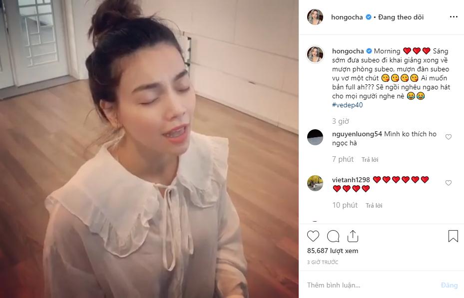 Tranh thủ lúc Subeo vắng nhà, Hồ Ngọc Hà mượn đàn của con trai hát live Vẻ đẹp 4.0 ngọt thôi rồi!-4