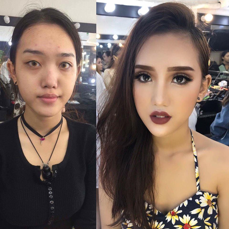 Chị em hiện nguyên hình sau khi tẩy trang 7749 lớp make up-4