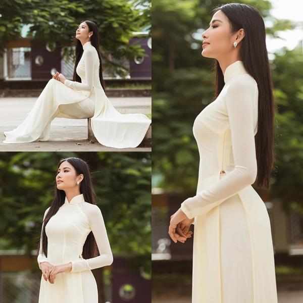 Bản tin Hoa hậu Hoàn vũ 22/8: Hoàng Thùy làm lu mờ dàn đối thủ chỉ với tà áo dài trắng tinh khôi-2