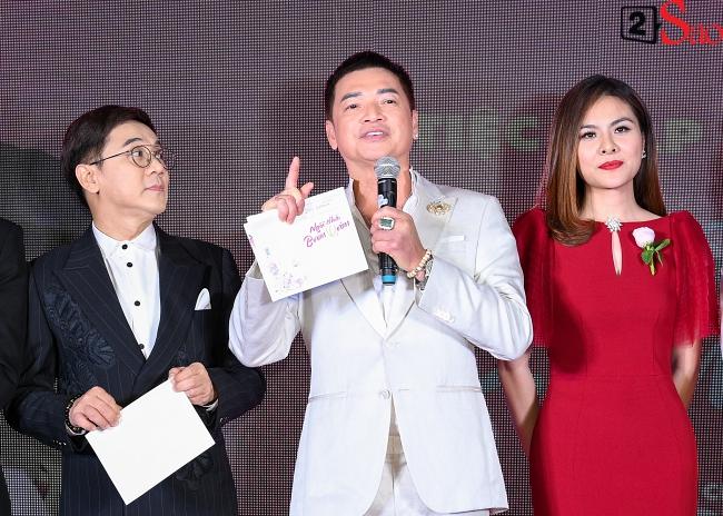 Tưởng Hồng Đào vắng mặt, ngờ đâu vẫn xuất hiện bên cạnh Quang Minh trong họp báo phim-3