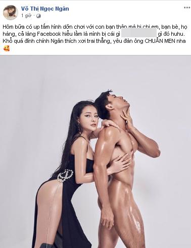 Sau màn hôn đồng giới, Ngân 98 khoe ảnh hở hang bên mẫu nam cùng phát ngôn: Thích xơi trai thẳng-2