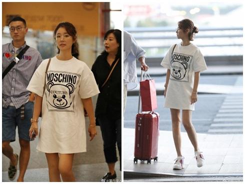 Lâm Tâm Như mặc áo nhăn nhúm, lộ thần sắc phờ phạc ở sân bay-7