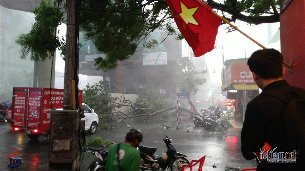 Giông lốc đánh úp, cây đổ la liệt giữa phố Hà Nội, một thanh niên tử vong-1