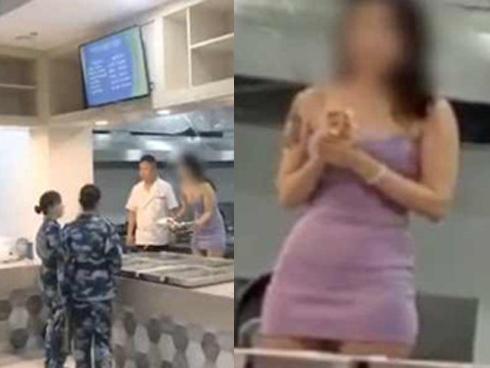 Đứng bán hàng cho sinh viên nhưng lại mặc hở trên ngắn dưới, cô gái trẻ gây tranh cãi gay gắt trên MXH