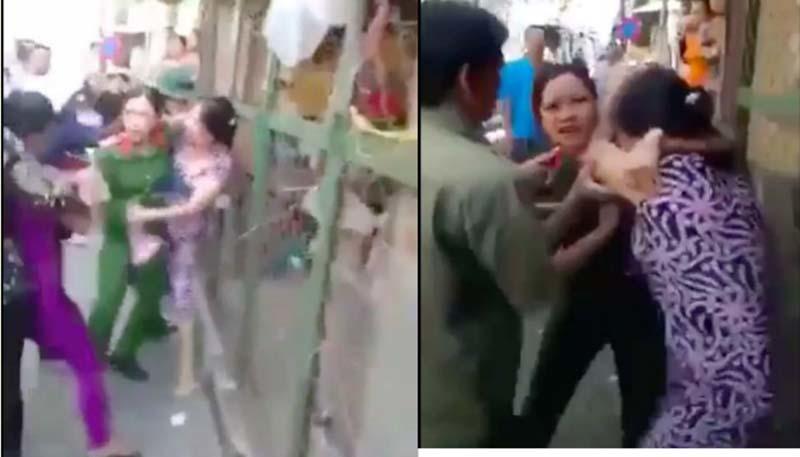 Nữ trưởng công an phường ở Cần Thơ giằng co với người đi chợ-1