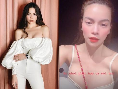 Hồ Ngọc Hà gây chú ý với váy trễ nửa ngực chật chội