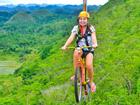 Đua xe đạp zipline mạo hiểm trên không ở Philippines
