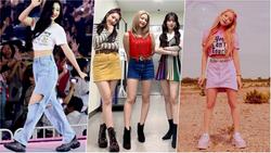 Red Velvet ăn gian chiều cao với loạt giày đế bự