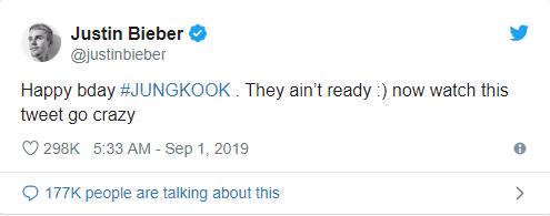Đến hẹn lại lên, BTS thi nhau dìm hàng Jungkook nhân ngày sinh nhật, Justin Bieber cũng nhập hội bằng dòng tweet bất ngờ-8