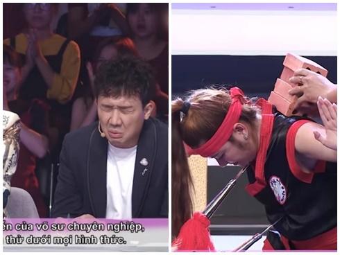 Cô gái đâm mũi thương vào yết hầu, công phá gạch khiến Trấn Thành - Việt Hương sợ xanh mặt