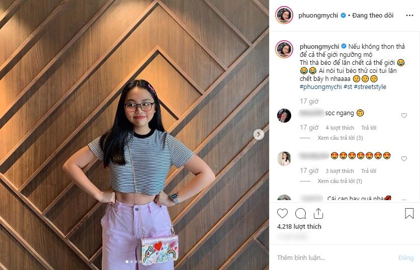 Phương Mỹ Chi đáp trả cực kỳ đáng yêu khi bị chê béo-1