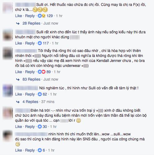 Sulli lại thả rông, lộ rõ ngực khi ngả ngớn trên giường với toàn đàn ông-12