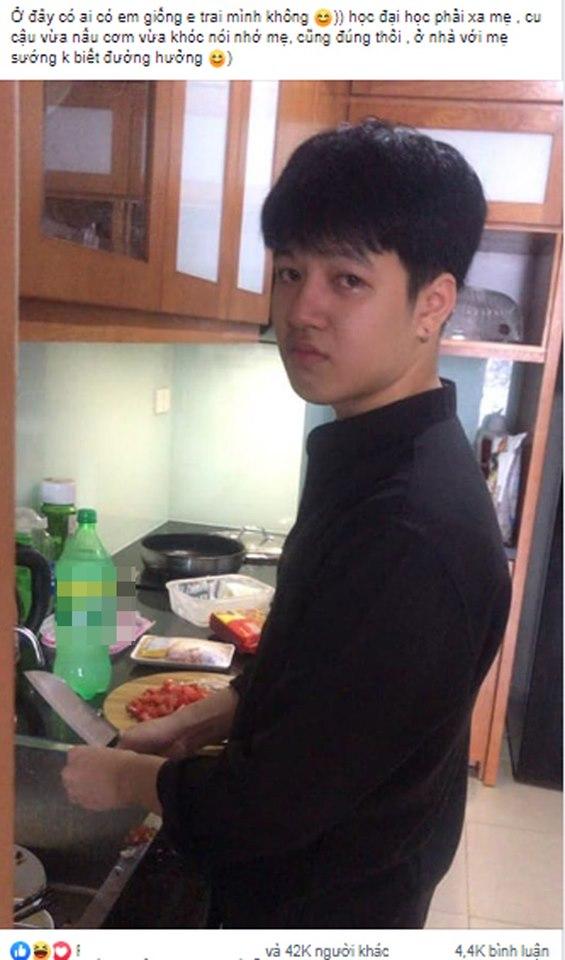 Tấm hình hot nhất hôm qua: Chàng tân sinh viên vừa nấu cơm, vừa khóc vì nhớ mẹ-2