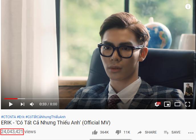 Thật như đùa: MV Có tất cả nhưng thiếu anh của Erik bị bản cover của chính nó bỏ xa hàng trăm nghìn view trên Youtube-2