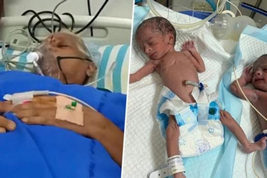 Cụ bà 73 tuổi sinh hai bé gái