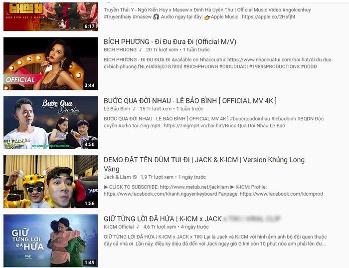 Chẳng cần sản phẩm chính thức, K-ICM và Jack hiện đang xâm chiếm Top Trending Youtube như thế nào?-1