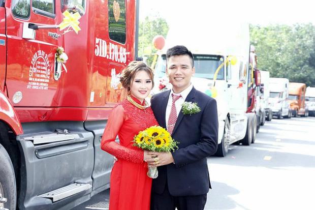 Chú rể chơi lớn, dùng đoàn xe đầu kéo container rước dâu nổi như cồn cả mạng xã hội-3