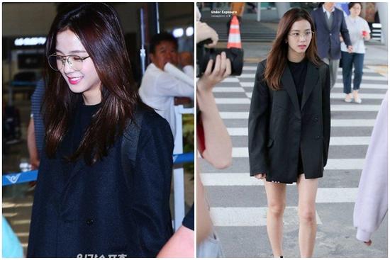 Blackpink Jisoo xinh đẹp tỏa sáng ở sân bay, nhưng gu thời trang lại bị chê già chát