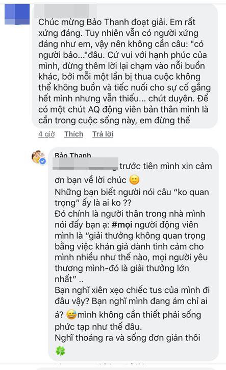 Bị antifan thả bom vào chiến thắng tại VTV Awards 2019, Bảo Thanh đáp trả cực gắt-3
