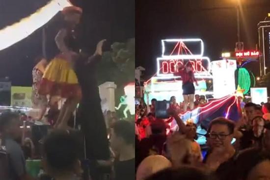 Mặc váy dân tộc, nhảy nhót phản cảm trong hội Trung thu ở Tuyên Quang