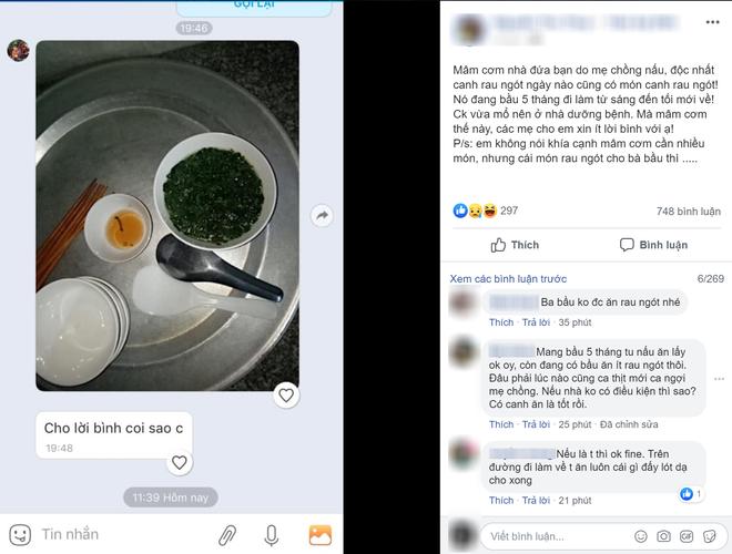 Dân mạng tranh cãi gay gắt mâm cơm mẹ chồng nấu cho con dâu bầu 5 tháng, bát canh càng thu hút sự chú ý-1