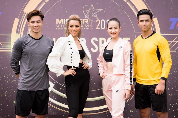 Khánh Ngân lại là tiêu điểm vì vòng eo bánh mì, gương mặt tròn xoe tại thử thách thể thao ở Mister Việt Nam-2