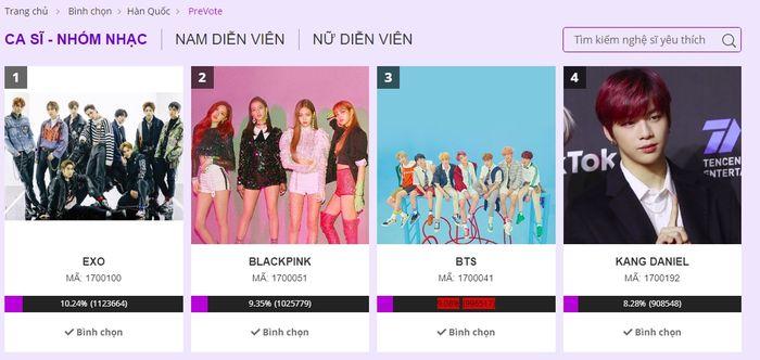 Đề cử Nghệ sĩ Hàn Quốc được yêu thích nhất tại AAA 2019: EXO xuất sắc dẫn đầu, BlackPink - BTS rượt sát-2