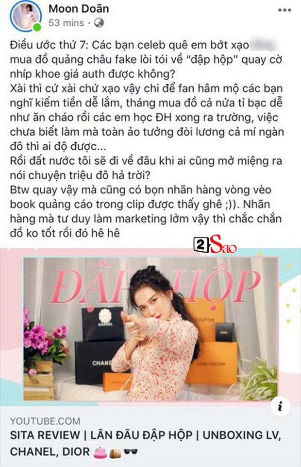 Đua đòi Ngọc Trinh đập hộp hàng hiệu, Sĩ Thanh bị bóc phốt celeb quê khoe toàn hàng fake-1