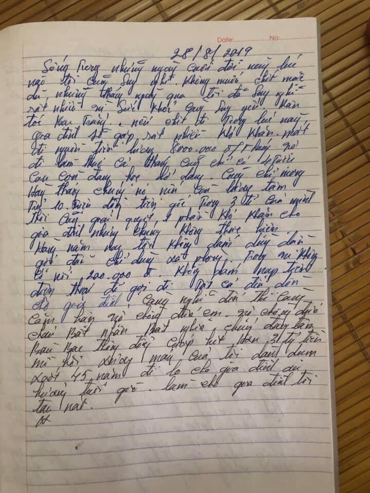 Xôn xao lá thư đối tượng ở Thái Nguyên để lại trước khi giết em gái: Bị cướp hết tiền dành dụm 45 năm-2