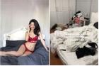 Hóa ra đằng sau những tấm ảnh sexy trên giường của hot girl Hàn Hằng là quang cảnh vừa bẩn vừa bừa thế này đây