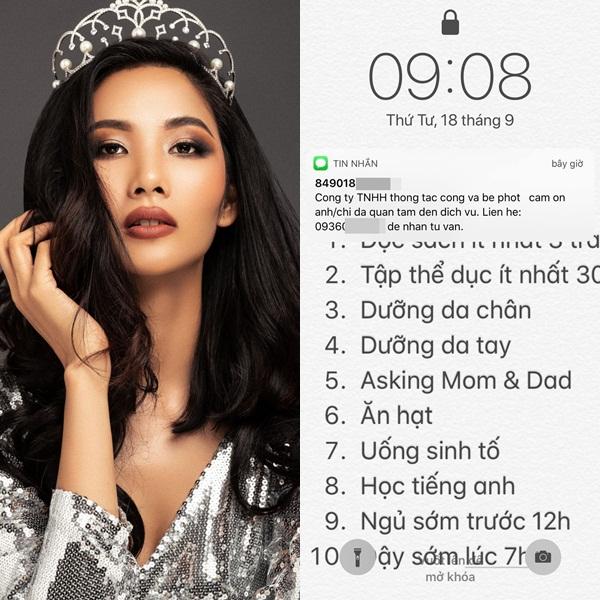 Đang luyện thi Miss Universe 2019 căng như dây đàn, Hoàng Thùy uất hận vì công ty thông tắc bể phốt nhắn tin-1