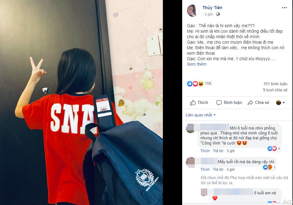 Mắc mưu con gái, Thủy Tiên ngậm ngùi than: 6 tuổi làm vậy ai làm lại con-1