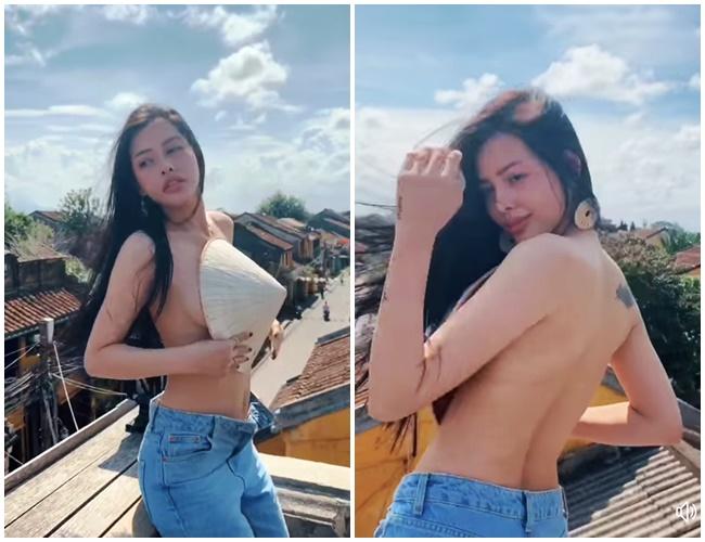 Người mẫu cởi áo giữa Hội An tự nhận là diễn viên sân khấu kịch, lập tức bà chủ Hồng Vân dập tơi bời-1
