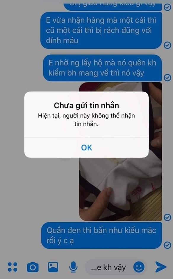 Thấy thanh lý, cô gái mua hàng online nhận ngay chiếc quần đùi vừa rách lại còn dính máu-2