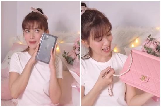 Kỷ niệm 3 tháng yêu nhau, Sĩ Thanh được người tình kém tuổi tặng combo iPhone 11 lẫn túi hiệu trăm triệu