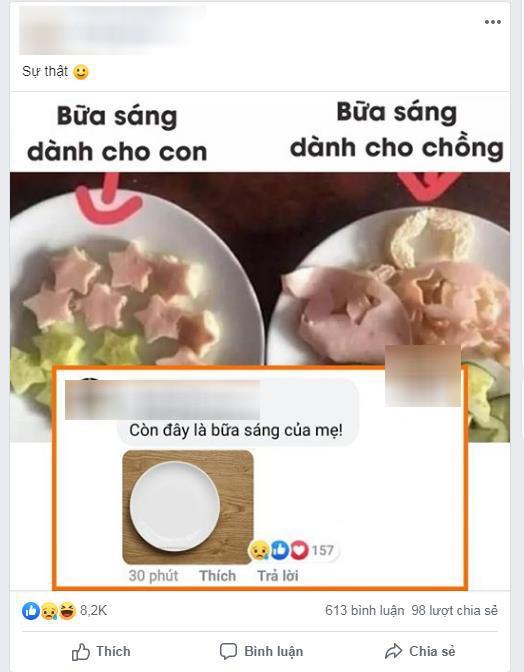 Khoe bữa ăn sáng chuẩn bị cho chồng và con, cô vợ trẻ làm dân mạng phì cười vừa thương vừa thấy hợp lý-2