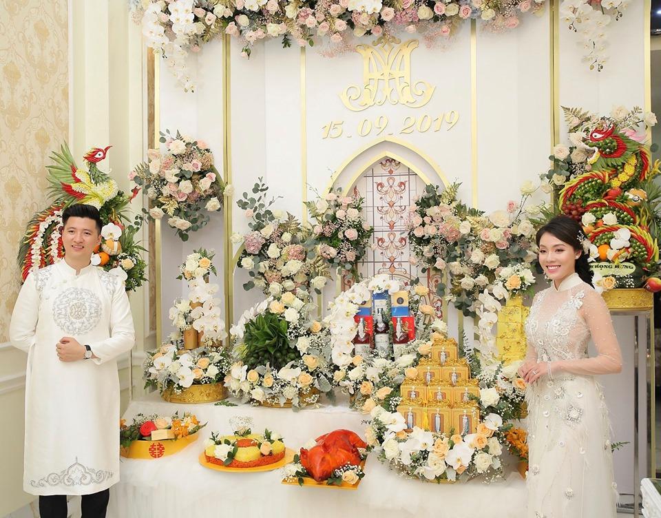 Cận cảnh lễ ăn hỏi đẹp như cổ tích của nữ giảng viên xinh đẹp Âu Hà My và bạn trai hotboy-6