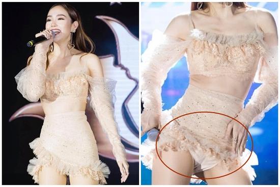Nhìn qua cứ tưởng Minh Hằng mặc váy ngắn cũn lộ nội y nhưng hóa ra hiểu nhầm chút thôi
