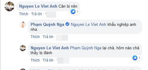 Diễn viên Việt Anh vào trêu Quỳnh Nga là 