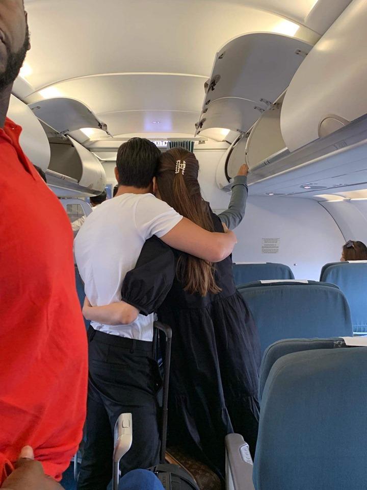 Lộ ảnh Kim Lý và Hồ Ngọc Hà ôm hôn tình tứ trên máy bay đông người-1
