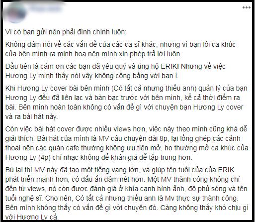 Sau khi tiết lộ bí mật kinh doanh, phía Hương Ly xin lỗi, khẳng định chưa từng nhận tiền cover của bất kỳ ca sĩ nào-3