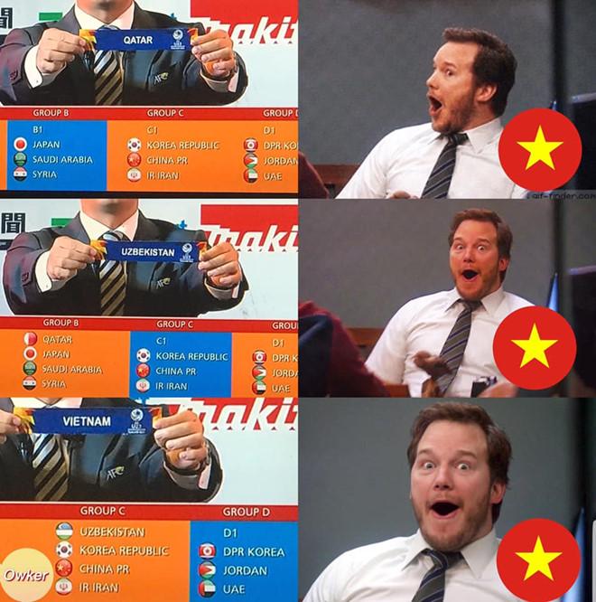 Ảnh chế fan vui mừng khi U23 Việt Nam rơi vào bảng đấu vừa sức-3