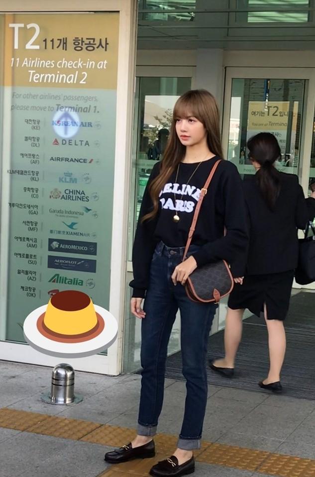 Lisa Black Pink tóc nâu tỏa sáng tại sân bay, thẳng tiến tới Tuần lễ thời trang Paris với hội chị em-3